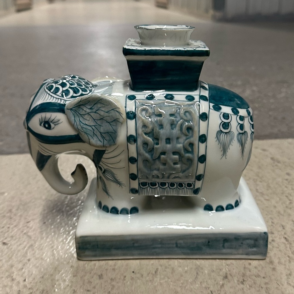 Chinoiserie Elephant Candle Holder